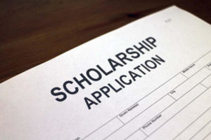 photo of scholarship application