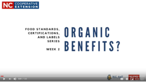 Screenshot of video organic benefits?