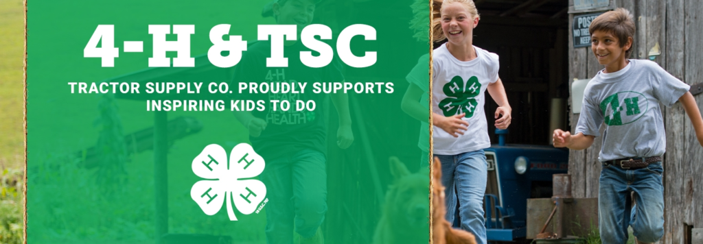 4-H and Tractor Supply paper clover campaign logo 