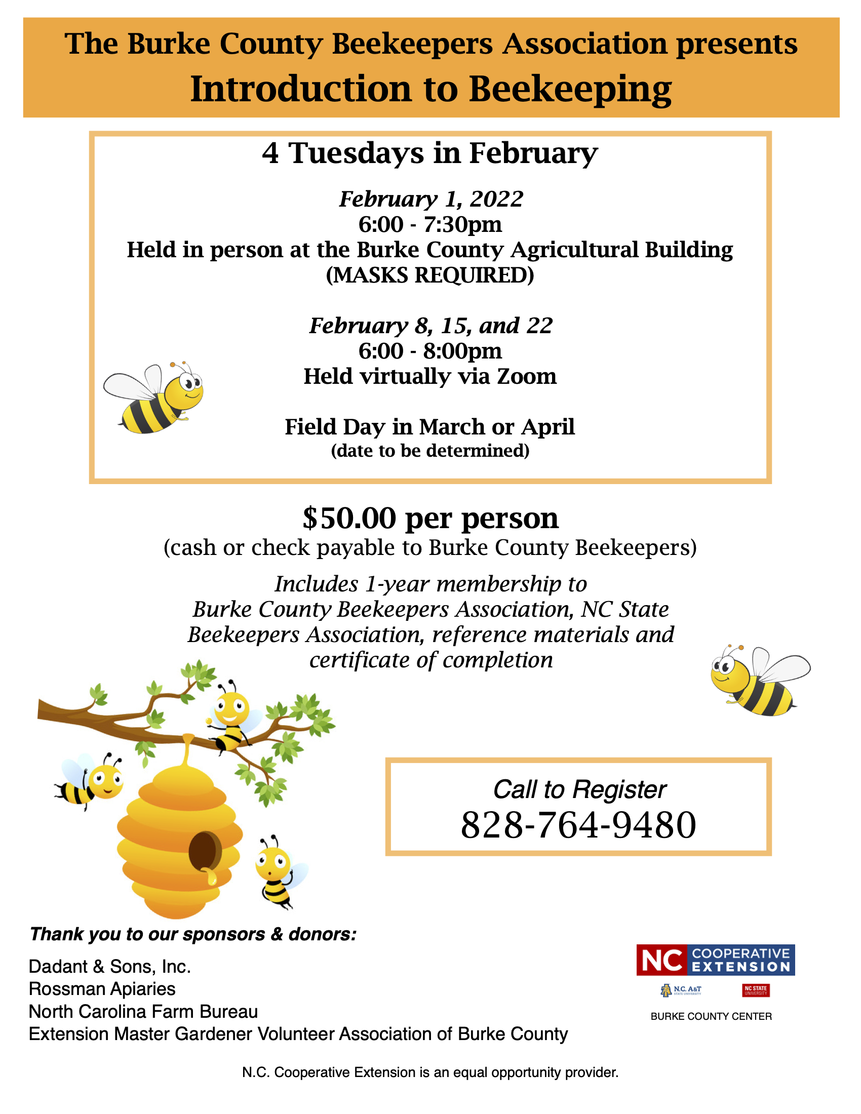 Introduction to Beekeeping Flyer