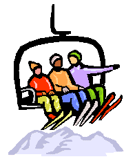 ski chairlift cartoon image