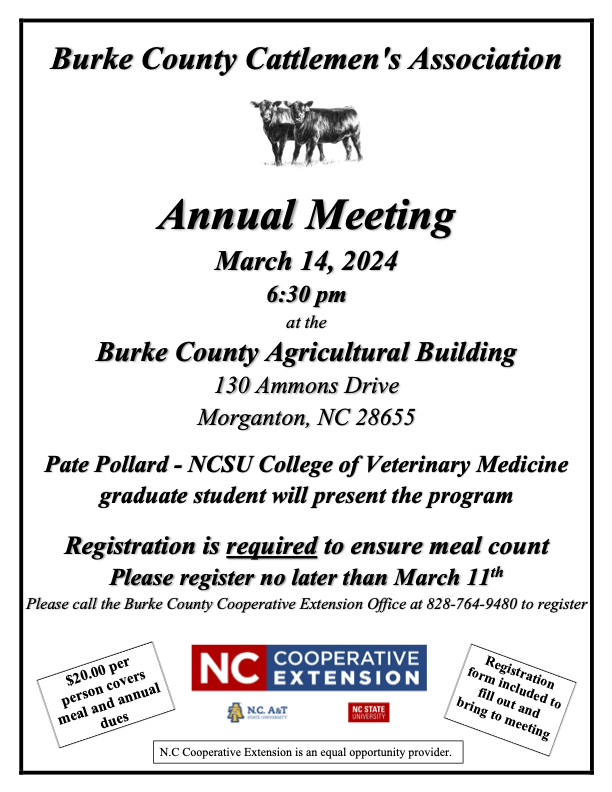 cattlemen annual meeting flyer