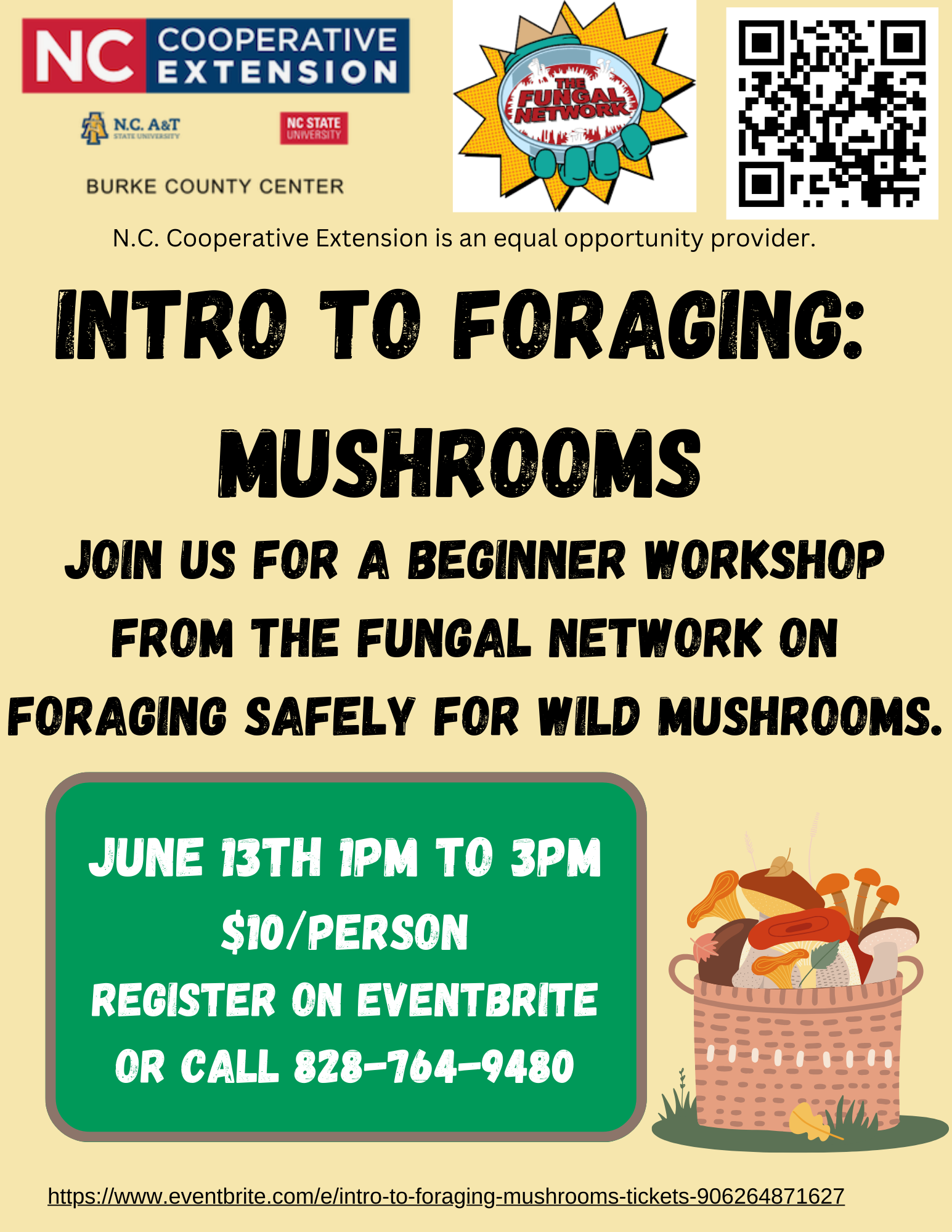 Intro to foraging: Mushrooms flyer