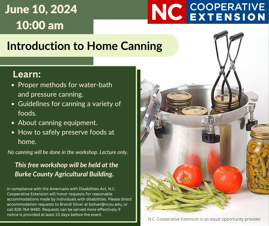 Introduction to canning class flyer