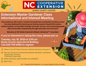 Master Gardener Informational Meeting Flyer