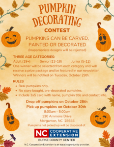 Pumpkin Decorating Contest flyer