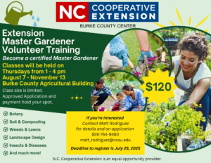 Extension Master Gardener Class Flyer